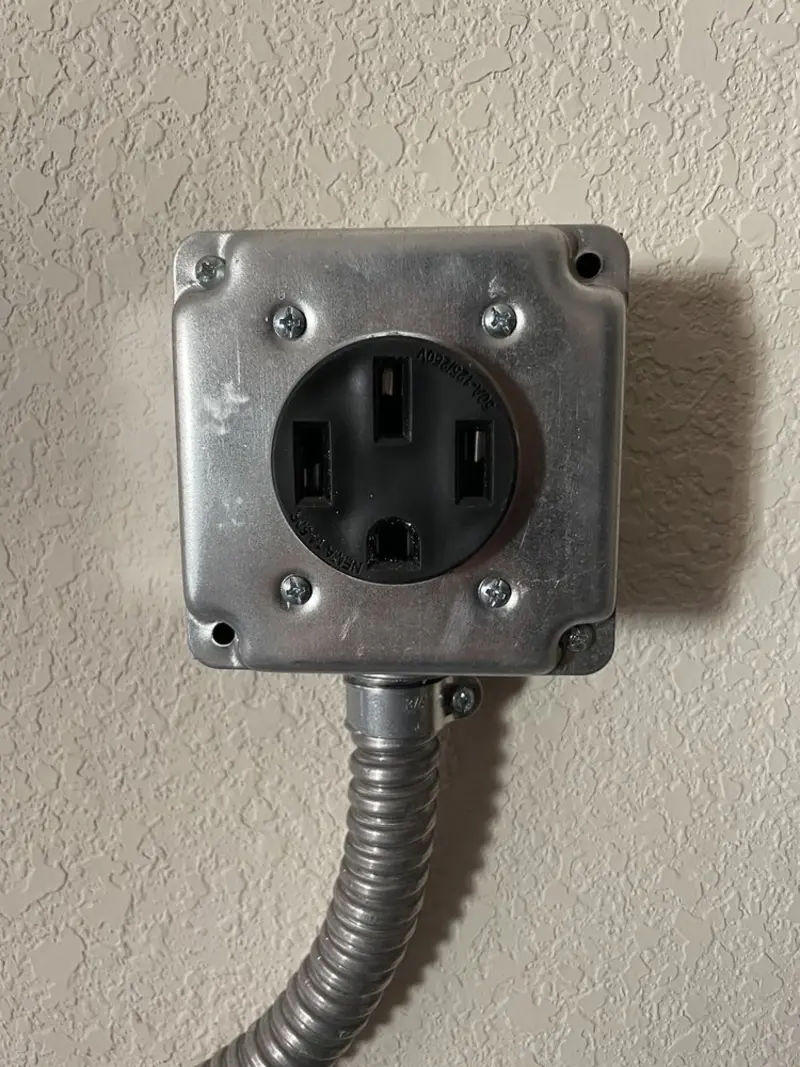 NEMA 14-50 outlet installed for Electrical Panel Upgrade in Costa Mesa